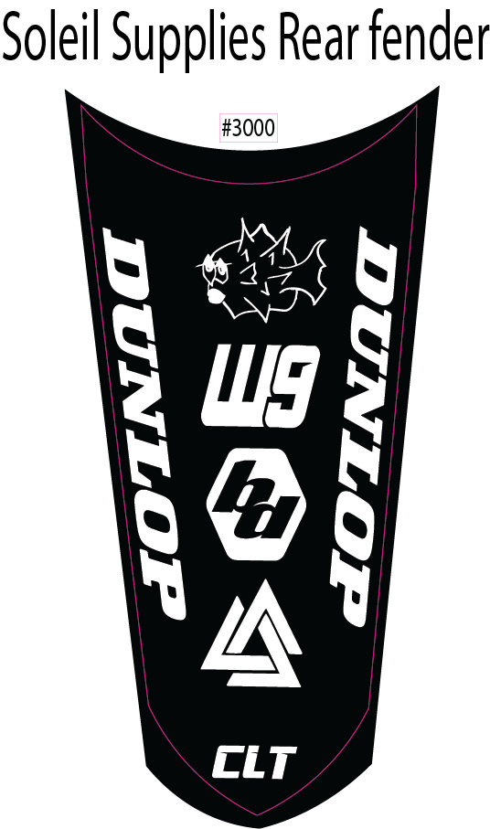 Soleil Supplies Rear Fender Decal